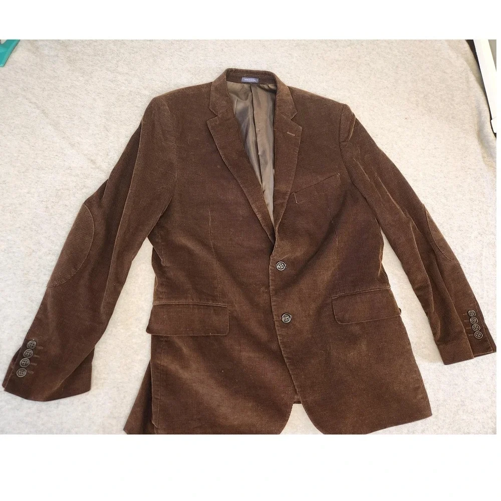 Stafford Sport Coat Mens 44 Regular Brown Corduroy Signature Classic Fit Blazer‎